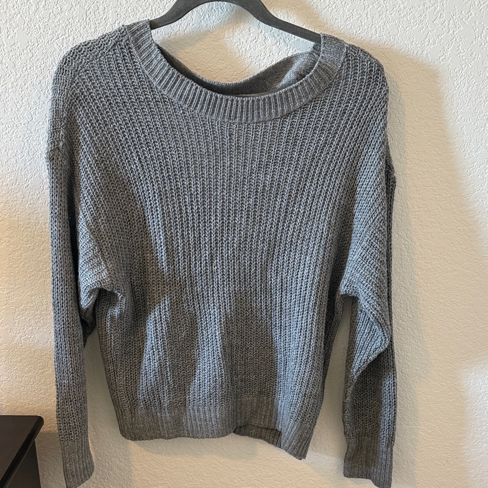 Express Gray Knit Women's Sweater